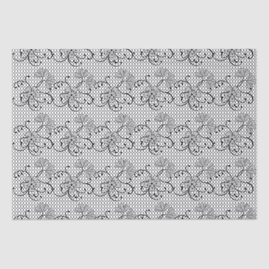Floral Lace Pattern Tissuepapier (Voorkant)