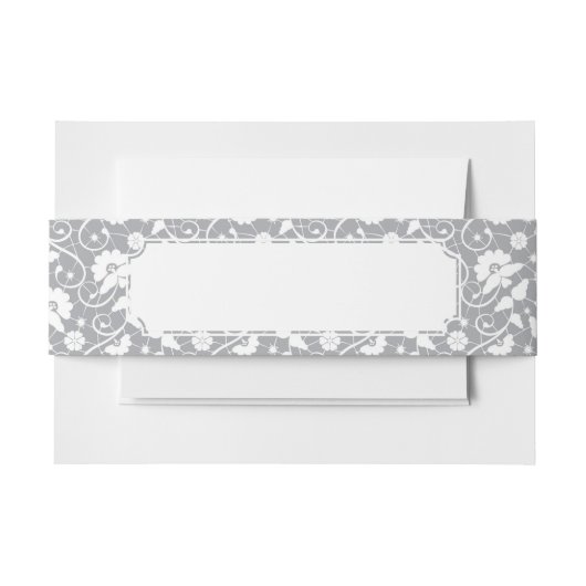 Floral Lace Pattern Uitnodigingen Wikkel (Voorkant Voorbeeld)