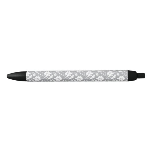 Floral Lace Pattern Zwarte Inkt Pen (Voorkant)