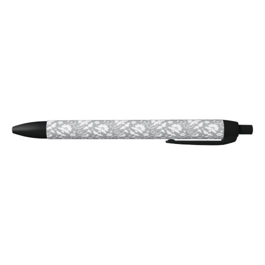 Floral Lace Pattern Zwarte Inkt Pen (Bodem)