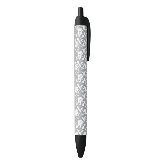 Floral Lace Pattern Zwarte Inkt Pen (Achterkant (Verticaal))
