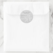 Floral Lace Platinum Save the Date Sticker (Tas)