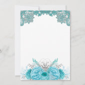 Floral Lace Quinceanera Kaart (Achterkant)