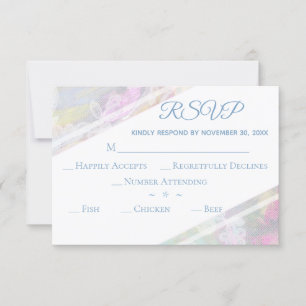 *~* Floral Lace Romantic Wedding RSVP Kaartje