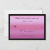 Floral Lace RSVP met Diamond Bow Kaartje (Achterkant)