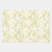 Floral Lace Textured Golden Black Inpakpapier Vel (Voorkant 3)