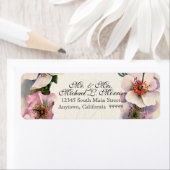  Floral Lace Wilde Roze Roze Formele ronde Etiket (Insitu)