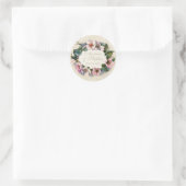 Floral Lace Wilde Roze Roze Formele ronde Sticker (Tas)
