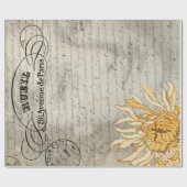 Floral Lady Decoupage Poster Cadeaupapier (Vlak)