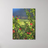 Floral Lake uitzicht Canvas Afdruk (Voorkant)