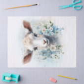 Floral Lamb Sheep Waterverf Tissuepapier (Craft)
