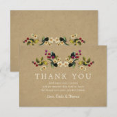 Floral Land Dank je kaarten (Voorkant / Achterkant)