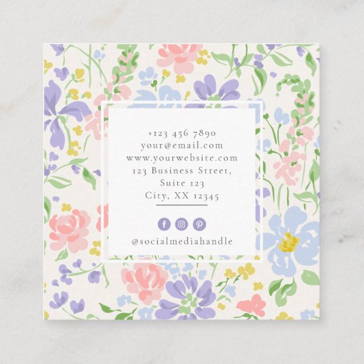 Floral Landscape Planner Visitekaartje (Achterkant)