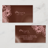 Floral Landscaping Visitekaartje Bruin Roze (Voorkant / Achterkant)