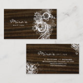 Floral Landscaping Visitekaartje Hout Donker (Voorkant / Achterkant)