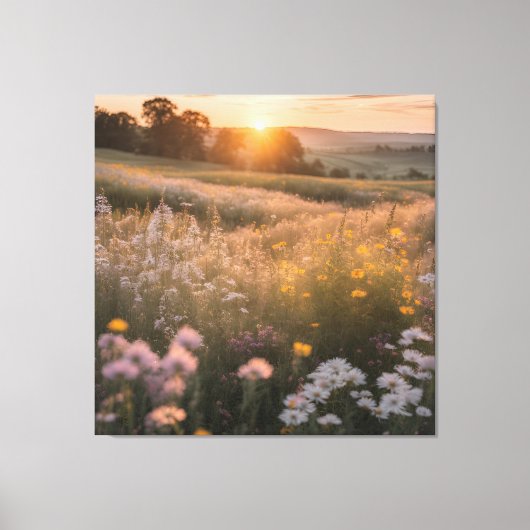 Floral Landschap Canvas Afdruk (Voorkant)
