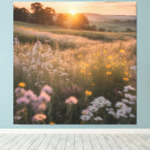 Floral Landschap Canvas Afdruk (Insitu (Houten vloer))