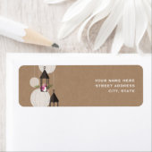 Floral Lanterns Cardstock Geïnspireerd Adreslabel Etiket (Insitu)