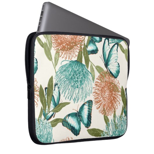 Floral Laptop Hoesje Laptop Sleeve (Voorkant Rechts)