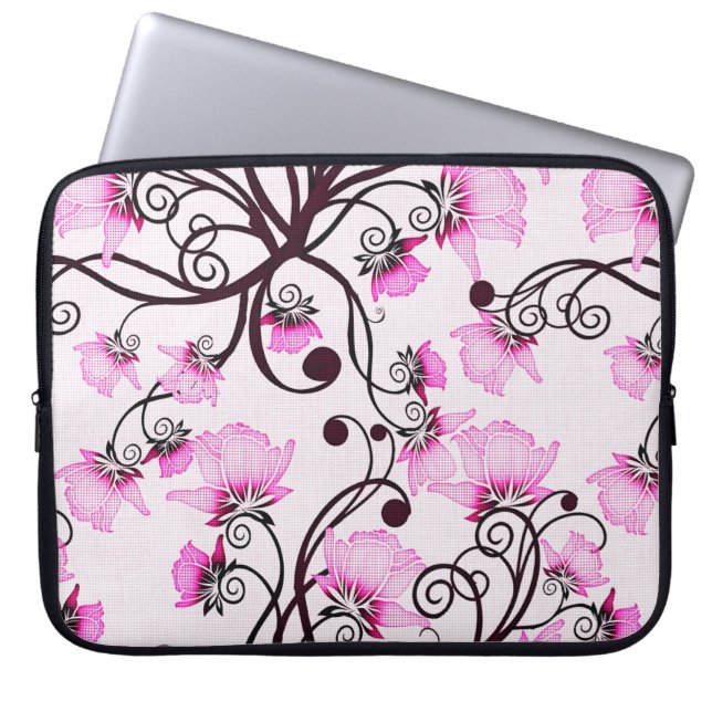Floral Laptop Sleeve (Voorkant)