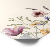 Floral late nachtelijke diapers poster (Hoek)