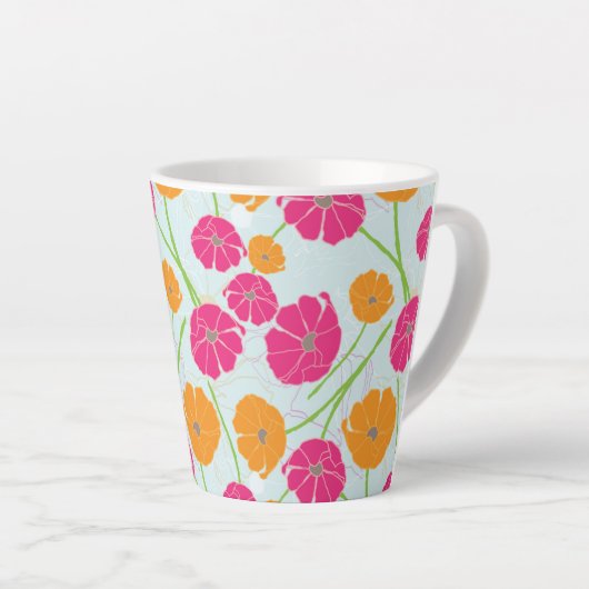 Floral Latte La De Da Mok (Rechterhoek)