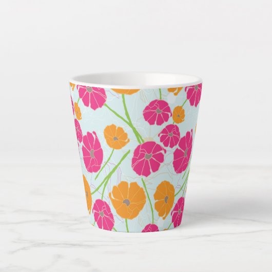 Floral Latte La De Da Mok (Voorkant)