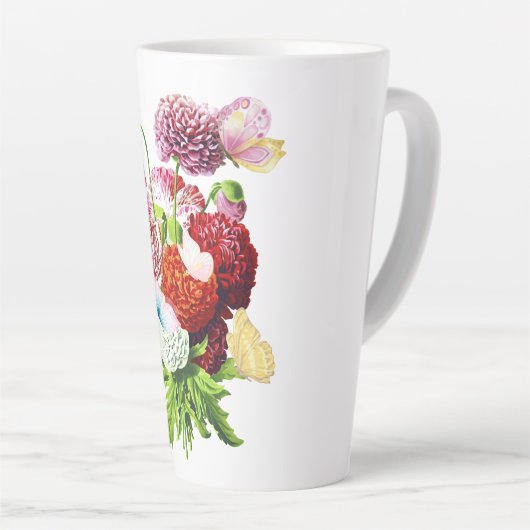 Floral Latte Mok (Rechterhoek)