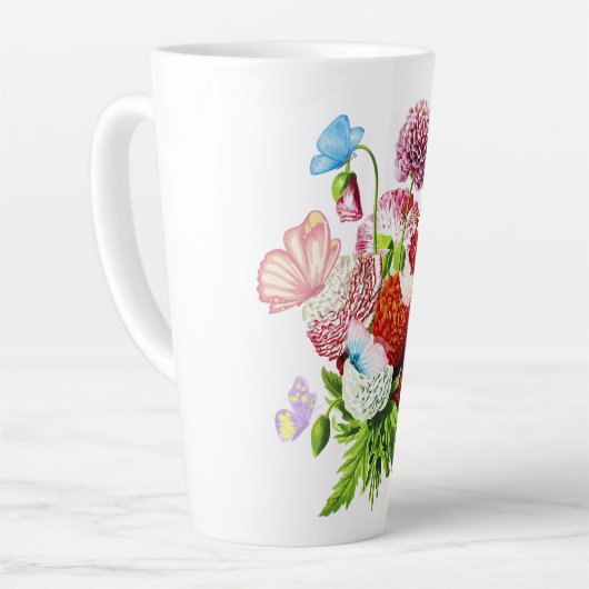 Floral Latte Mok (Linkerhoek)