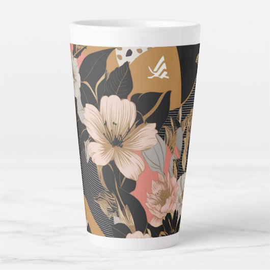 Floral Latte Mok (Voorkant)
