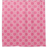 floral lattice pink pattern douchegordijn (Voorkant)