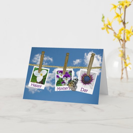 Floral Laundry Kaart (Gele Bloem)