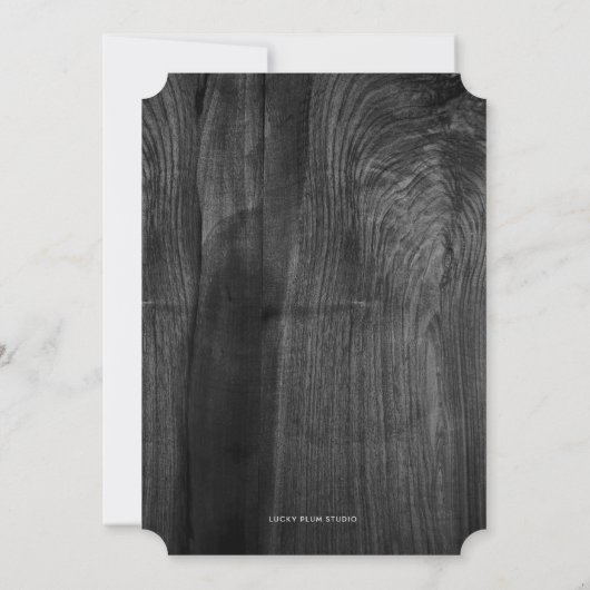 Floral Laurel Bevestiging Uitnodiging (Achterkant)