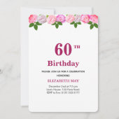 Floral & Laurel Leaves 40th, 60th Birthday Kaart (Voorkant)