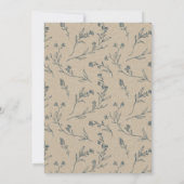 Floral Laurel Wreath Monogram Vrijgezellenfeest In Bedankkaart (Achterkant)