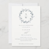 Floral Laurel Wreath Rehearsal Dinner Invite Bedankkaart (Voorkant)