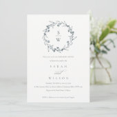 Floral Laurel Wreath Rehearsal Dinner Invite Bedankkaart (Staand voorkant)
