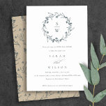 Floral Laurel Wreath Rehearsal Dinner Invite Bedankkaart<br><div class="desc">Als u nog meer aanpassingen nodig hebt,  kunt u mij op yellowfebstudio@gmail.com vrij klikken.</div>