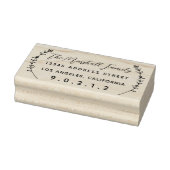 Floral Laurels Persoonlijk Adres Rubber Stamp Rubberstempel (Stempel)