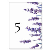 Floral Lavendel bruiloft Kaart (Achterkant)