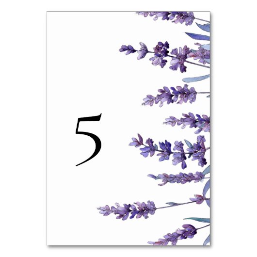 Floral Lavendel bruiloft Kaart (Voorkant)