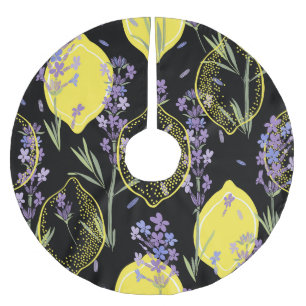 Floral Lavendel Citroenen  Illustratie Kerstboom Rok