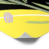 Floral Lavendel Citroenen  Illustratie Poster (Hoek)