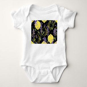 Floral Lavendel Citroenen  Illustratie Romper