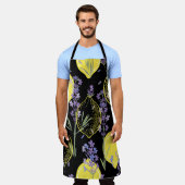 Floral Lavendel Citroenen  Illustratie Schort (Gedragen)