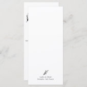 Floral Lavendel Modern Minimalistisch Wit en Zwart Menu (Voorkant / Achterkant)