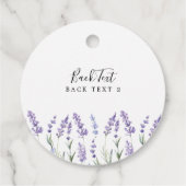 Floral Lavender Bedankjes Labels (Achterkant)