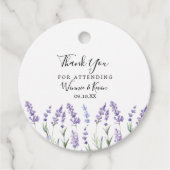 Floral Lavender Bedankjes Labels (Voorkant)