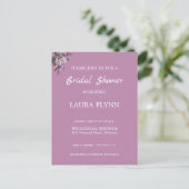 Floral Lavender, Bridal Shower Invitation Briefkaart (Staand voorkant)