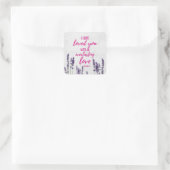 Floral Lavender Christelijke Bijbelscripts Verse Vierkante Sticker (Tas)